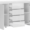 Sideboard Larios weiß matt weiß glänzend B/H/T: ca. 143x91x40 cm