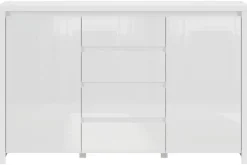 Sideboard Larios weiß matt weiß glänzend B/H/T: ca. 143x91x40 cm