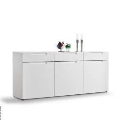 Sideboard Mailand weiß Hochglanz B/H/T: ca. 192x83x40 cm