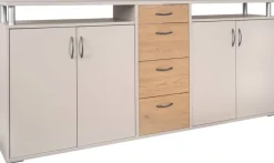Sideboard Maximo Kaschmir Rivera Eiche Nachbildung B/H/T: ca. 208x94x38 cm
