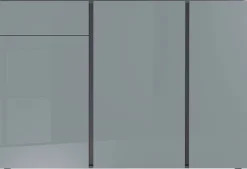 Sideboard Mesa Graphit Nachbildung Silbergrau Hochglanz B/H/T: ca. 152x103x43 cm