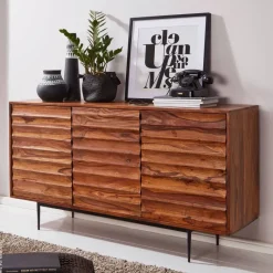 Sideboard natur beschichtet schwarz lackiert B/H/T: ca. 150x81x41 cm