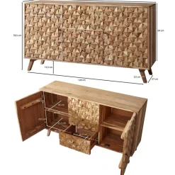 Sideboard natur B/H/T: ca. 140x78,5x40 cm