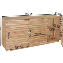 Sideboard natur B/H/T: ca. 160x75x43 cm