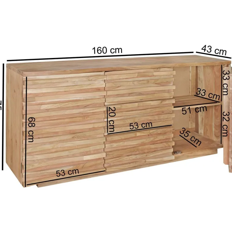 Sideboard natur B/H/T: ca. 160x75x43 cm