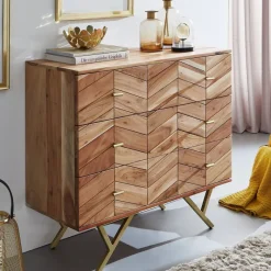 Sideboard natur gold B/H/T: ca. 90x86,5x40 cm