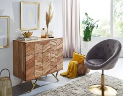 Sideboard natur gold B/H/T: ca. 90x86,5x40 cm