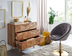 Sideboard natur gold B/H/T: ca. 90x86,5x40 cm