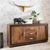 Sideboard natur schwarz B/H/T: ca. 160x80x44 cm