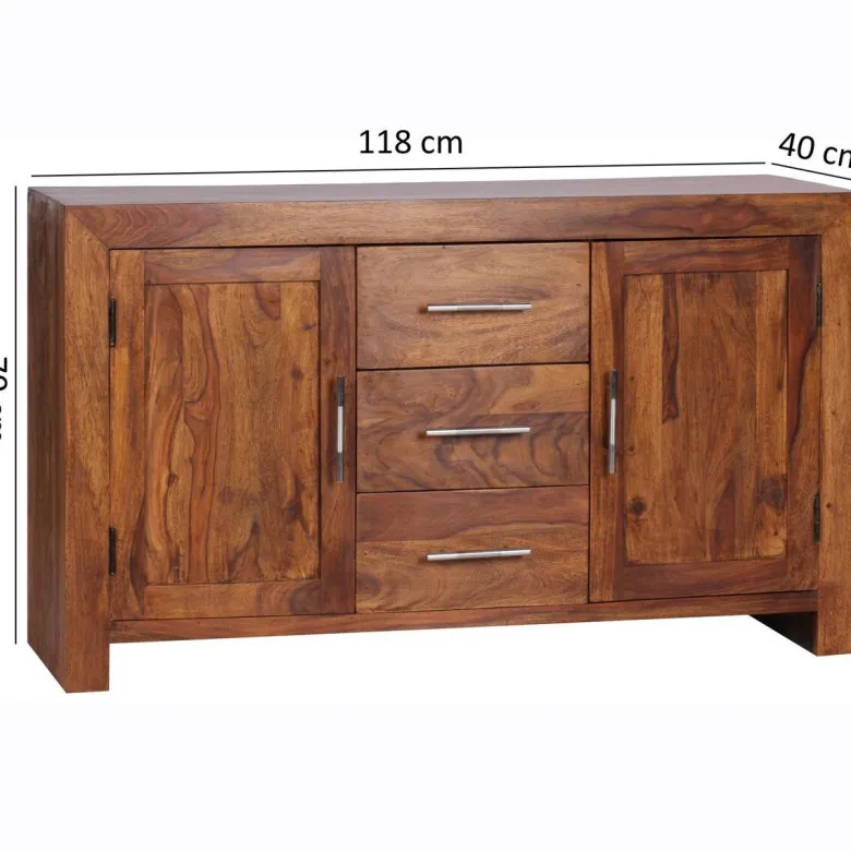 Sideboard natur silber B/H/T: ca. 118x70x40 cm