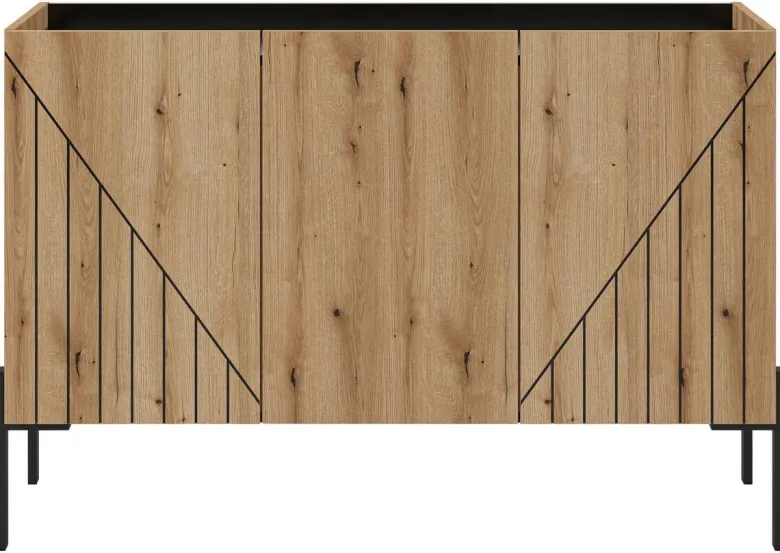 Sideboard Neo Evoke Oak Nachbildung schwarz B/H/T: ca. 120x81x40 cm