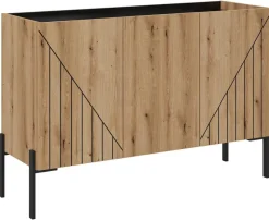 Sideboard Neo Evoke Oak Nachbildung schwarz B/H/T: ca. 120x81x40 cm