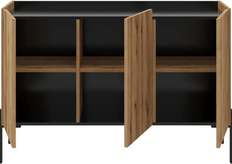 Sideboard Neo Evoke Oak Nachbildung schwarz B/H/T: ca. 120x81x40 cm