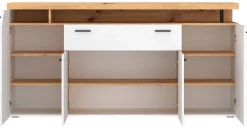 Sideboard Nico weiß Eiche Artisan Nachbildung B/H/T: ca. 184x91x40 cm