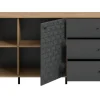 Sideboard PRISMA Artisan Oak Nachbildung anthrazit matt B/H/T: ca. 170x76x40 cm