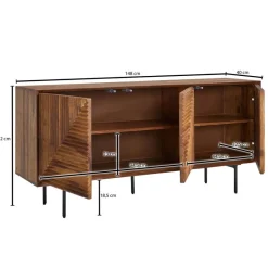 Sideboard rosenholz Nachbildung B/H/T: ca. 148x72x40 cm