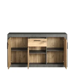 Sideboard Salvada Eiche Evoke Coast Nachbildung anthrazit B/H/T: ca. 149x83x40 cm