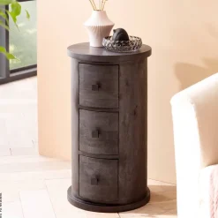 Sideboard schwarz B/H/T: ca. 34x65x34 cm