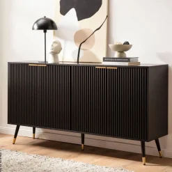 Sideboard schwarz B/H/T: ca. 150x81x39 cm