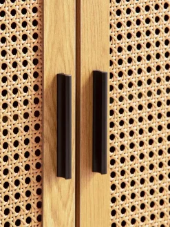 Sideboard schwarz Eiche Optik B/H/T: ca. 80x86,5x40 cm