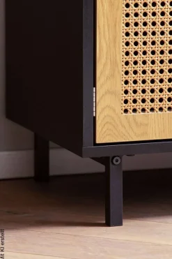 Sideboard schwarz Eiche Optik B/H/T: ca. 80x86,5x40 cm