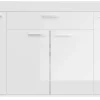 Sideboard Skylight weiß weiß Hochglanz B/H/T: ca. 182x84x42 cm