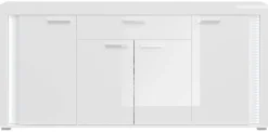 Sideboard Skylight weiß weiß Hochglanz B/H/T: ca. 182x84x42 cm