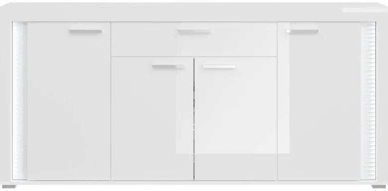 Sideboard Skylight weiß weiß Hochglanz B/H/T: ca. 182x84x42 cm
