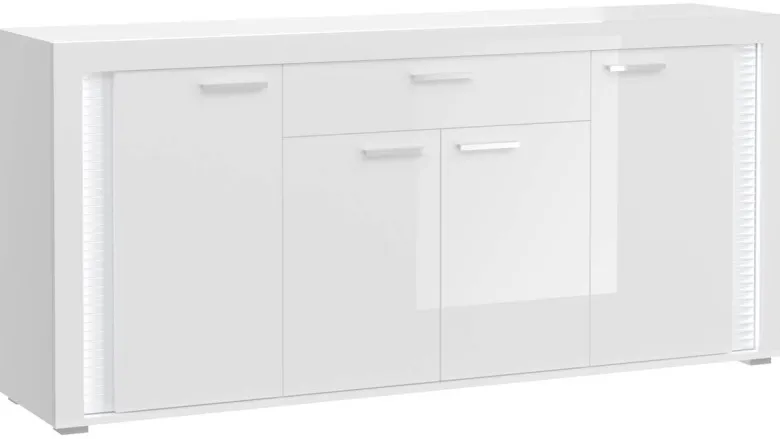 Sideboard Skylight weiß weiß Hochglanz B/H/T: ca. 182x84x42 cm