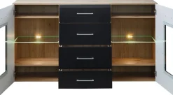 Sideboard Sonate Eiche Nachbildung schwarz matt B/H/T: ca. 170x93x40 cm