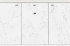 Sideboard Stone weiß Marmoroptik B/H/T: ca. 139x88x41 cm