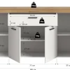 Sideboard Sunset weiß B/H/T: ca. 166x86x37 cm