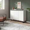 Sideboard Tomasa weiß schwarz B/H/T: ca. 120x84x36 cm