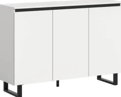 Sideboard Tomasa weiß schwarz B/H/T: ca. 120x84x36 cm