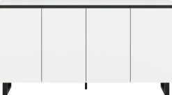 Sideboard Tomasa weiß schwarz B/H/T: ca. 160x84x36 cm