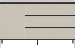 Sideboard Tron Kaschmirgrau Nachbildung schwarz B/H/T: ca. 136x83x38 cm