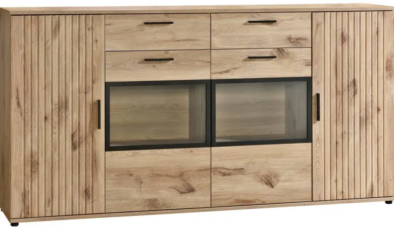 Sideboard Turin Eiche Viking Nachbildung B/H/T: ca. 205x109x40 cm