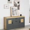 Sideboard Tyler Eiche Evoke Coast Nachbildung anthrazit B/H/T: ca. 159x86x41 cm