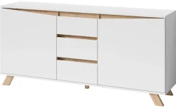 Sideboard VALENTIN weiß Eiche Nachbildung B/H/T: ca. 160x80x38 cm