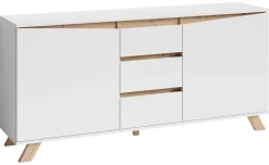 Sideboard VALENTIN weiß Eiche Nachbildung B/H/T: ca. 160x80x38 cm