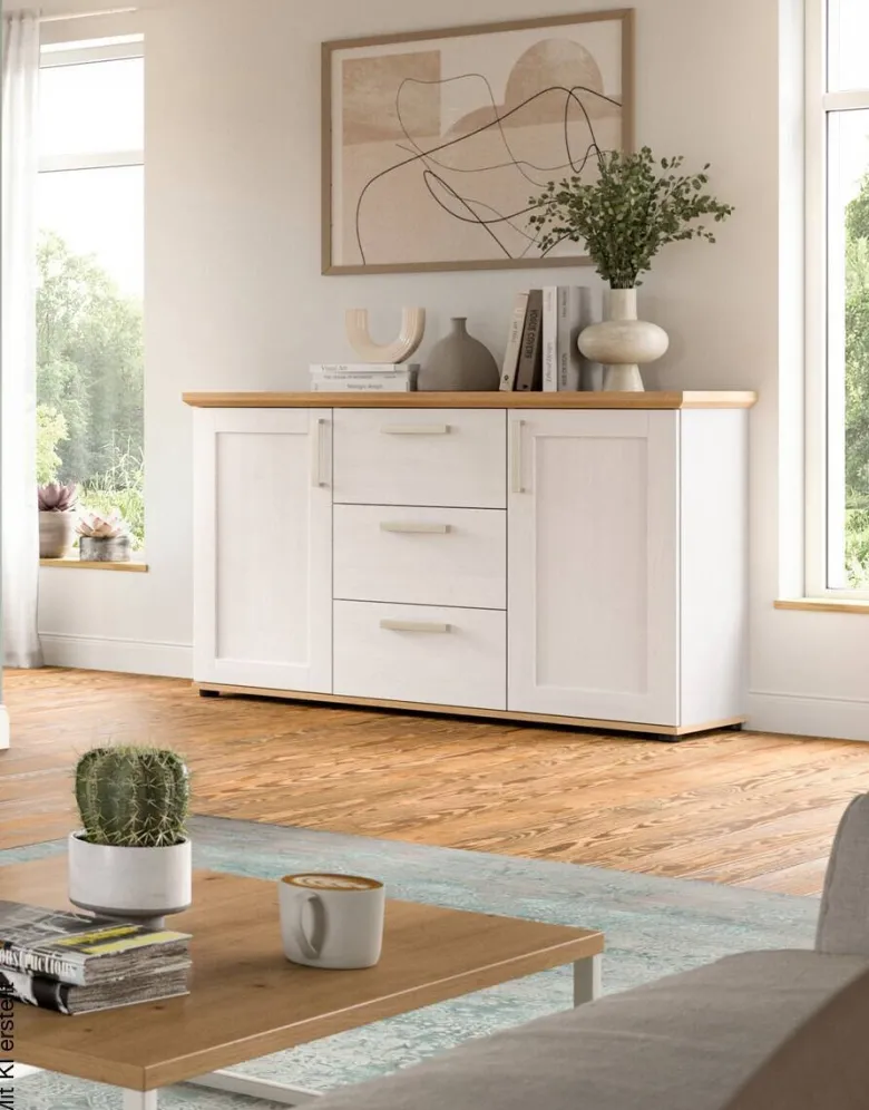 Sideboard VERONA Lärche Nachbildung Eiche Nachbildung B/H/T: ca. 129x80x40 cm