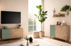 Sideboard Visby Pistazie Eiche Nachbildung B/H/T: ca. 109x63,9x33,05 cm