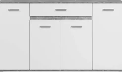 Sideboard Volos Beton Optik weiß B/H/T: ca. 160x90x38 cm