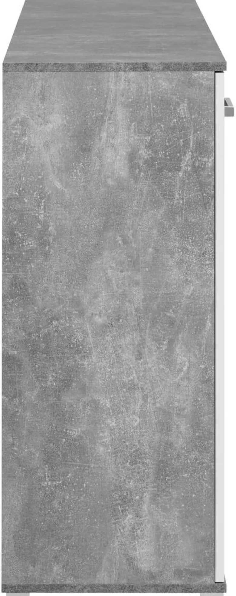 Sideboard Volos Beton Optik weiß B/H/T: ca. 160x90x38 cm
