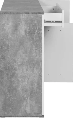 Sideboard Volos Beton Optik weiß B/H/T: ca. 160x90x38 cm