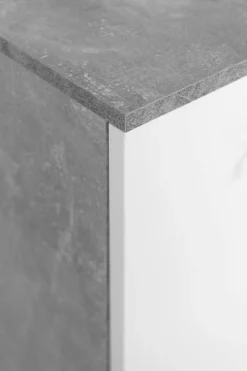 Sideboard Volos Beton Optik weiß B/H/T: ca. 160x90x38 cm