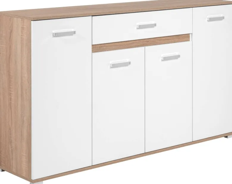Sideboard Volos Eiche Sonoma Nachbildung weiß B/H/T: ca. 160x90x38 cm