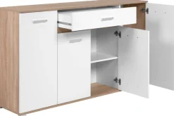 Sideboard Volos Eiche Sonoma Nachbildung weiß B/H/T: ca. 160x90x38 cm
