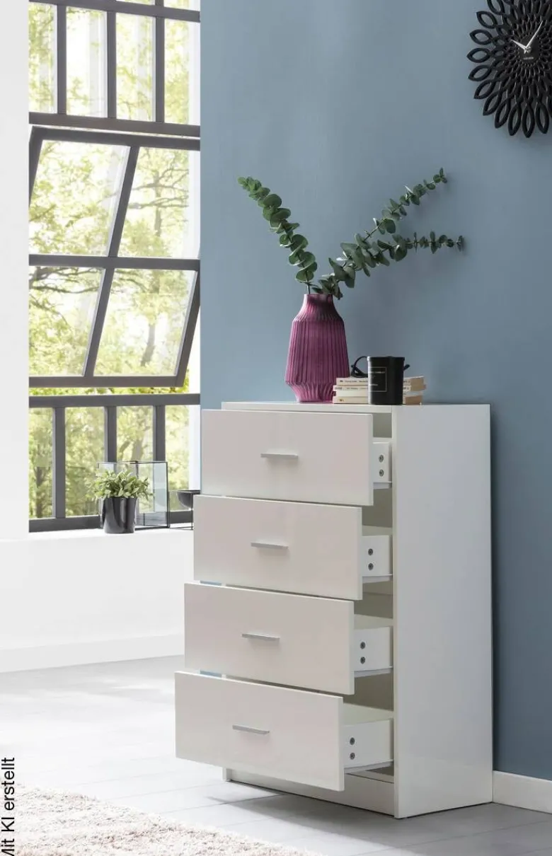 Sideboard weiß B/H/T: ca. 60x90x30 cm