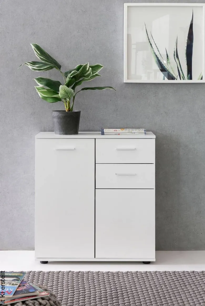 Sideboard weiß B/H/T: ca. 71x78x35,5 cm